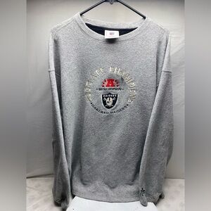 Vintage Oakland Raiders Sweatshirt Mens XL Black 2002 AFC West Champions y2k